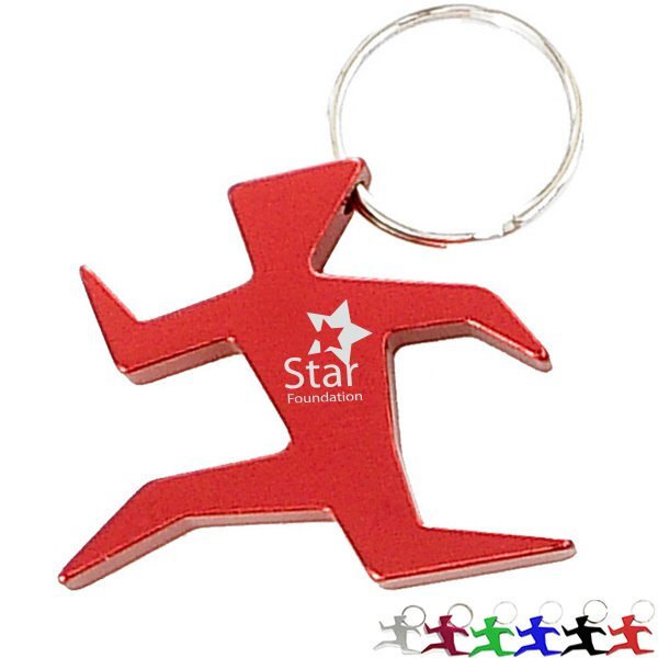 Runner Aluminum Bottle Opener Key Chain