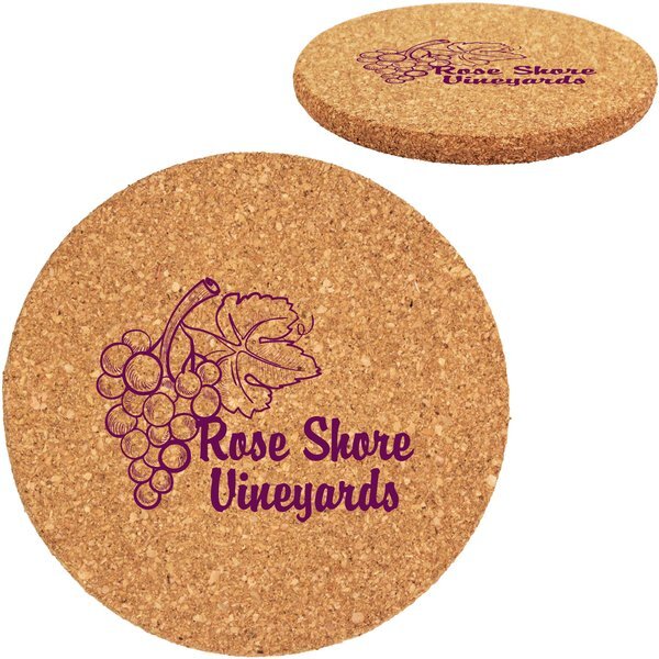 Deluxe Cork Coaster, 4-1/2"