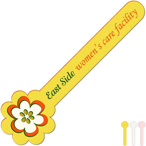 Horizontal Flower Emery Board, Full Color Imprint
