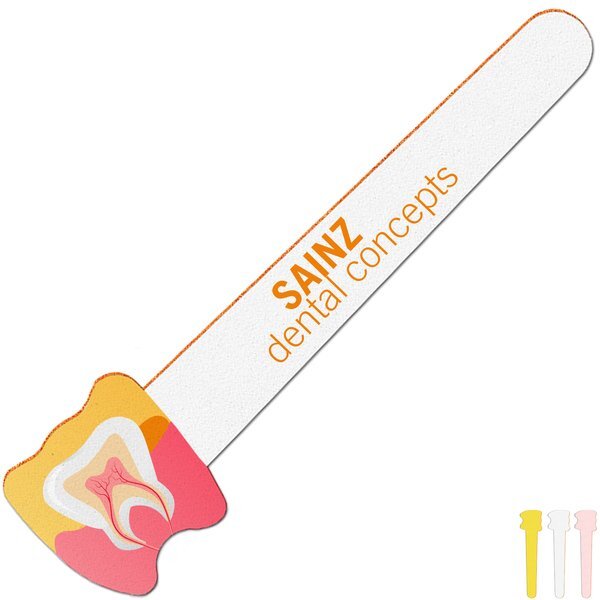 Tooth Shaped Emery Board, Full Color Imprint