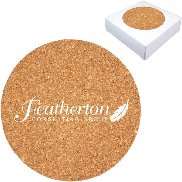 Deluxe 4 Piece Cork Coaster Set, 4-1/2"