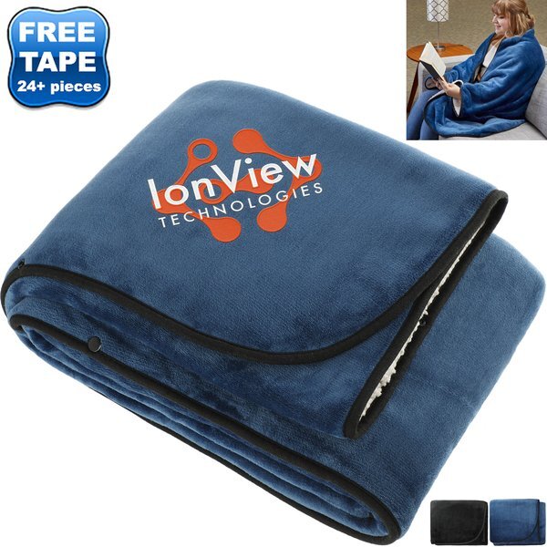 Oversized Wearable Cozy Fleece Sherpa Blanket, 70" x 50"