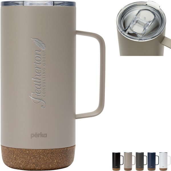 Perka® Kerstin Double Wall Stainless Steel Mug, 16oz.