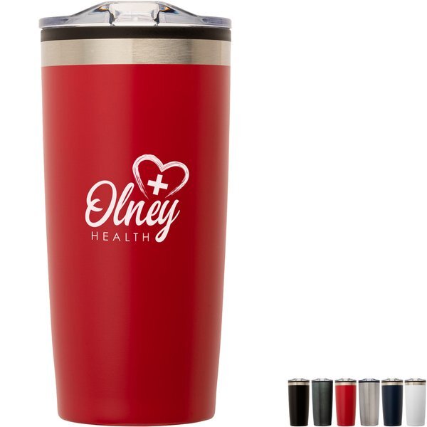 Umbria Double Wall Stainless Steel & Polypropylene Tumbler, 20oz.
