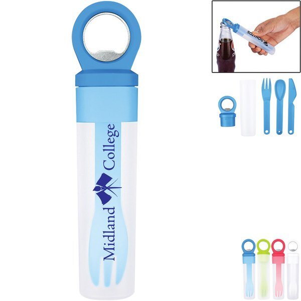 Plastic Utensil Set w/ Bottle Opener