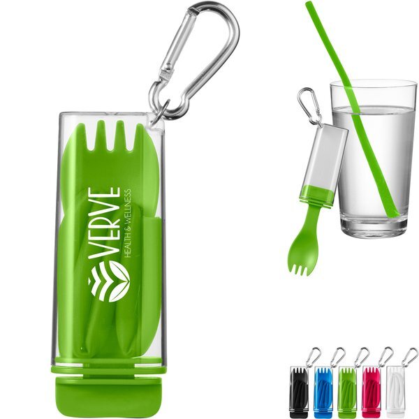 Silicone Straw & Utensil Set