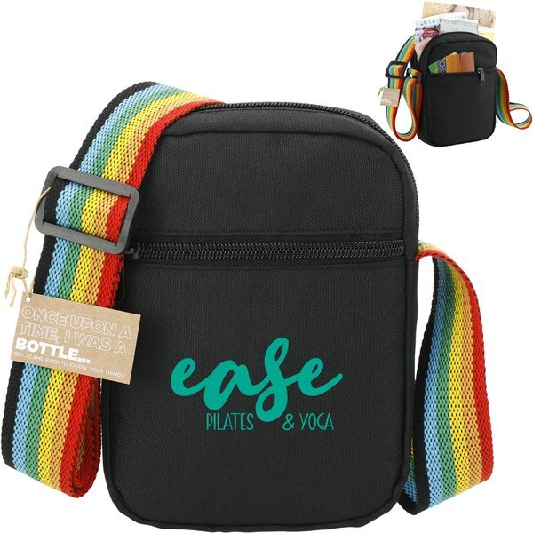 Rainbow Recycled PET Crossbody Tote