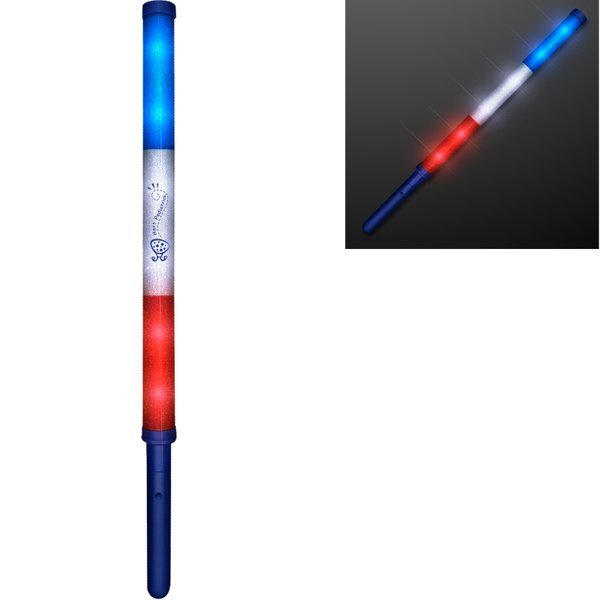 Red White & Blue LED Light Baton
