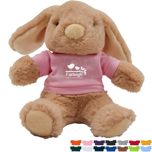 Lop Eared Plush Bunny w/ Shirt, 6"