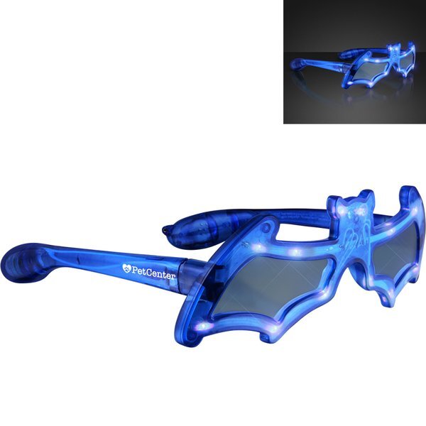 Bat Shaped Flashing LED Sunglasses