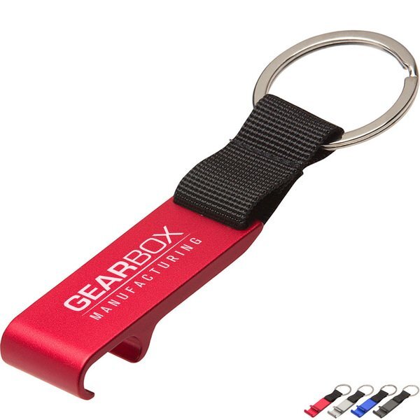 Aluminum Bottle Opener w/ Key Ring