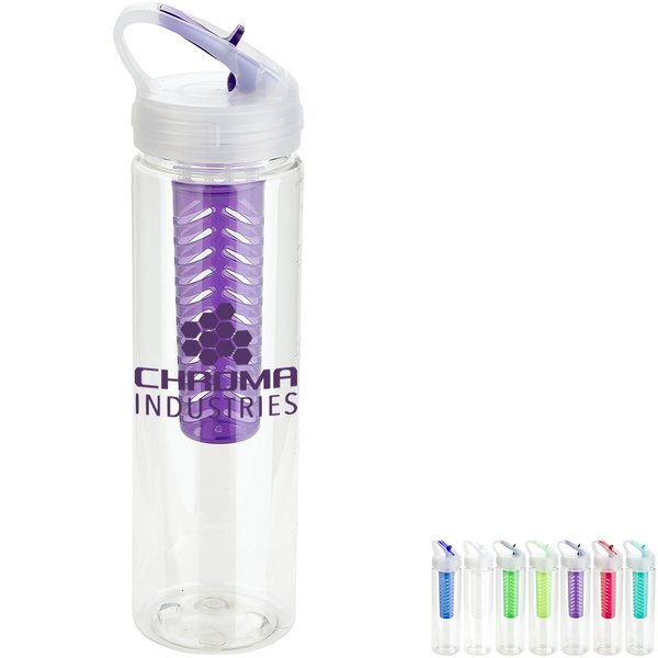 Arena PET Eco-Polyclear™ Infuser Bottle w/ Flip-Top Lid, 25oz.
