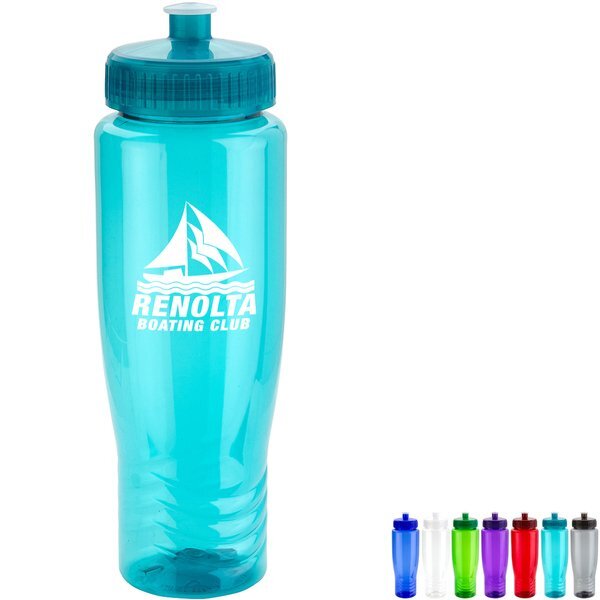 Sprint PET Eco-Polyclear™ Bottle w/ Push-Pull Lid, 28oz.