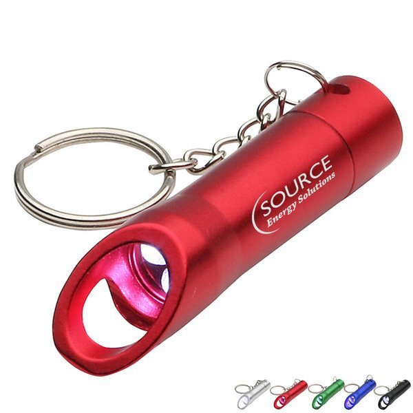 Aluminum LED Light w/ Bottle Opener & Key Chain