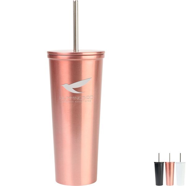 Aviana™ Dallas To-Go Double Wall Stainless Tumbler w/ Straw, 23oz.