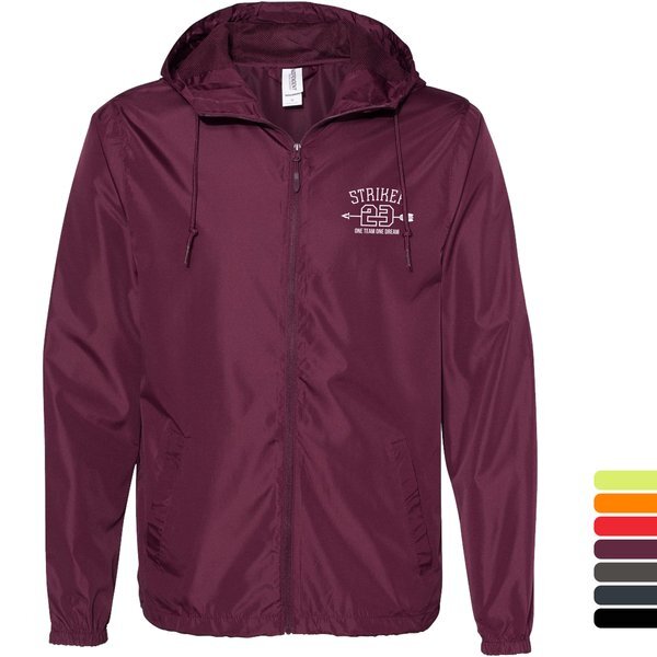 Independent Trading Co.® Lightweight Polyester Windbreaker Full-Zip Unisex Jacket
