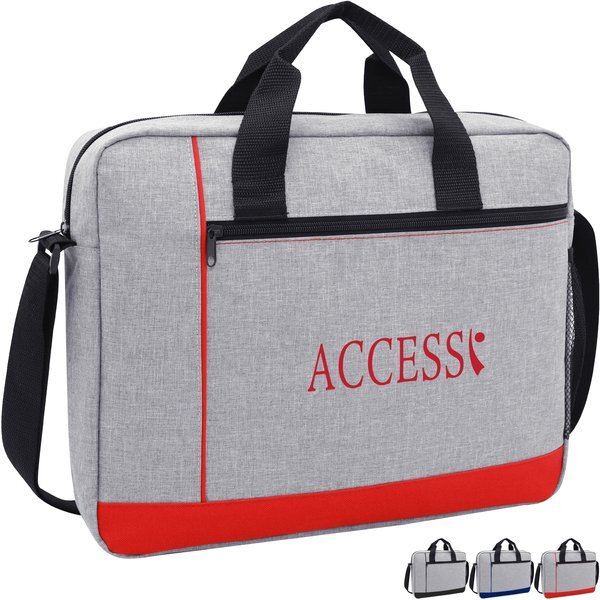 Hancock Heathered Polyester Laptop Briefcase