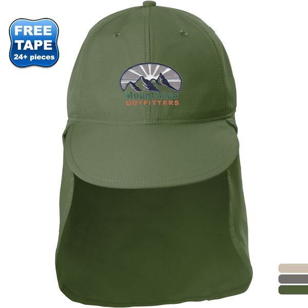 Port Authority® Outdoor UV Poly/Nylon Sun Shade Cap