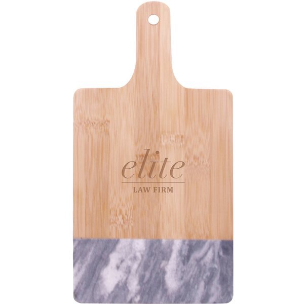 Black Marble & Bamboo Cutting Board