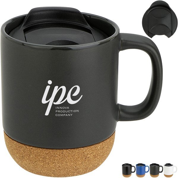 Balsamo Ceramic Mug w/ Cork Base, 12oz.