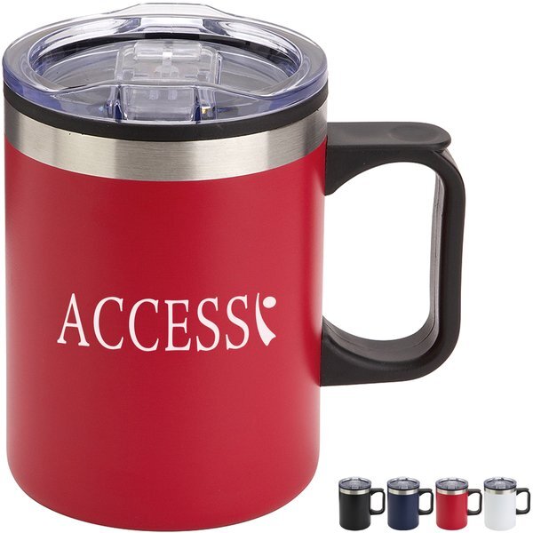 Zara Stainless Steel & Polypropylene Mug, 14oz.
