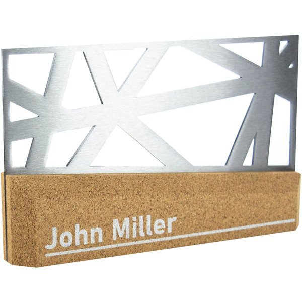 Edge Eco-Friendly Cork & Steel Horizontal Award