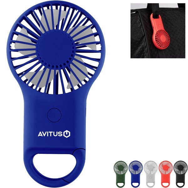 Rechargeable Handheld Fan w/ Carabiner