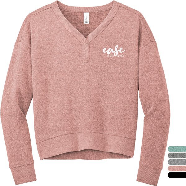 District® Perfect Tri® Fleece V-Neck Ladies' Sweatshirt