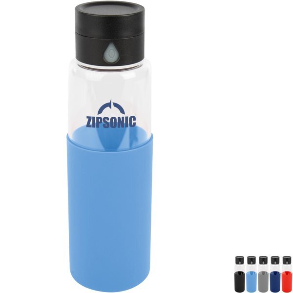 Hydro Glass Bottle w/ Silicone Sleeve, 20oz.