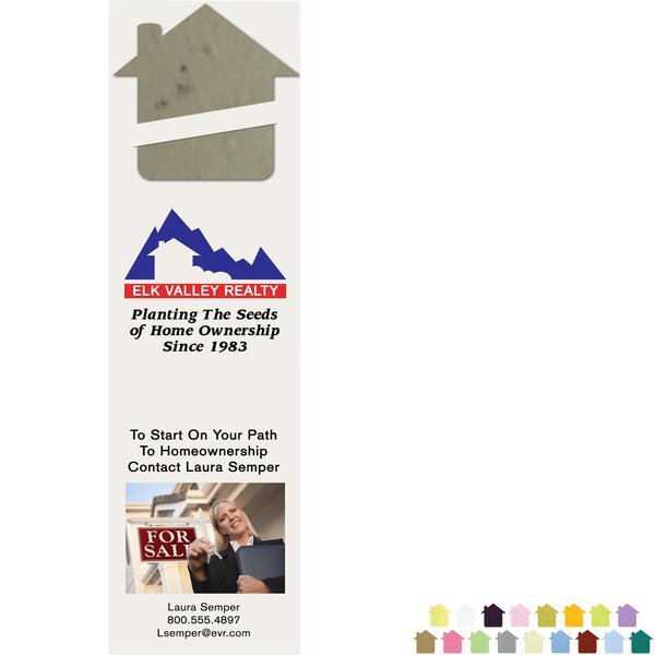 House Seed Paper Shape w/ Bookmark