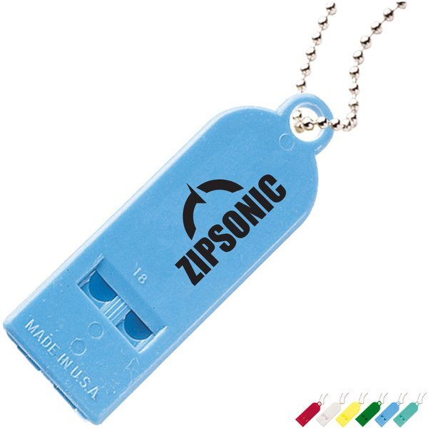 Two Tone Whistle w/ Beaded Chain