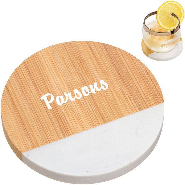Bamboo & Marble Combo Coaster