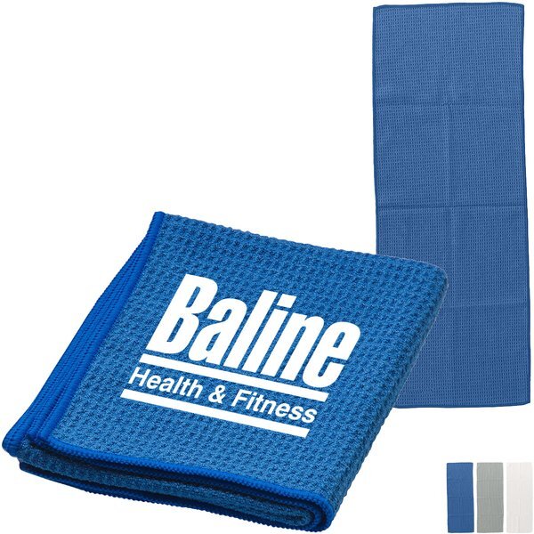 Gridiron Waffle Microfiber Sports Towel, 12" x 32"