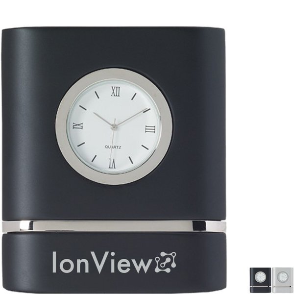 Brushed Zinc Desk Clock