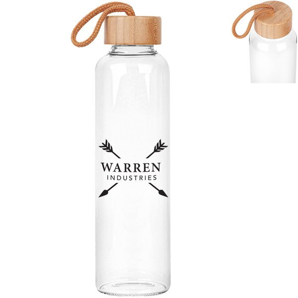 Vidro Glass Bottle w/ Bamboo Lid, 18oz.