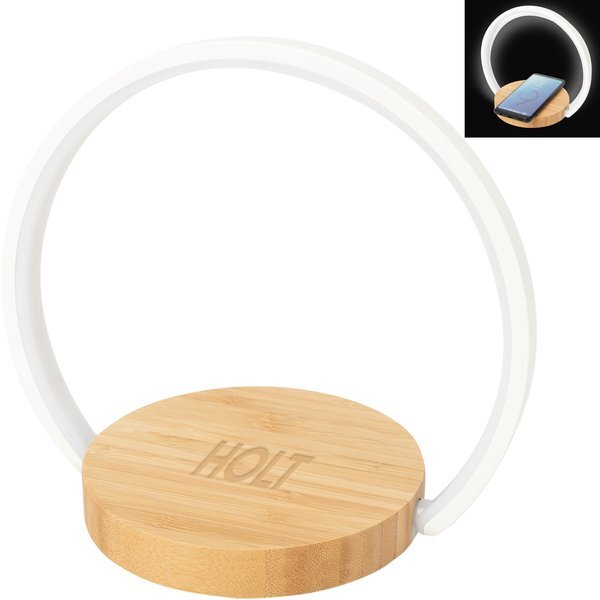 Bamboo Wireless Charger Night Light