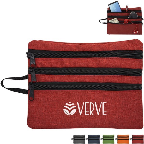 Heathered Tech Accessory Poly Ripstop Travel Bag