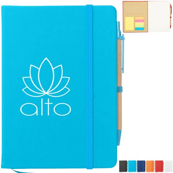 Journal Notebook w/ Sticky Notes & Flags, 5" x 7"