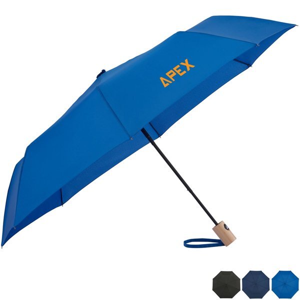 Recycled Folding Auto Open Umbrella, 42" Arc