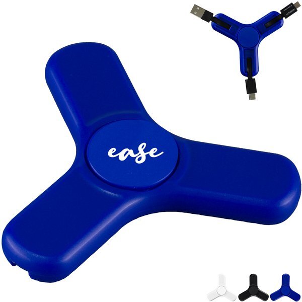 Cell Phone Charging Cable Spinner, 3-in-1