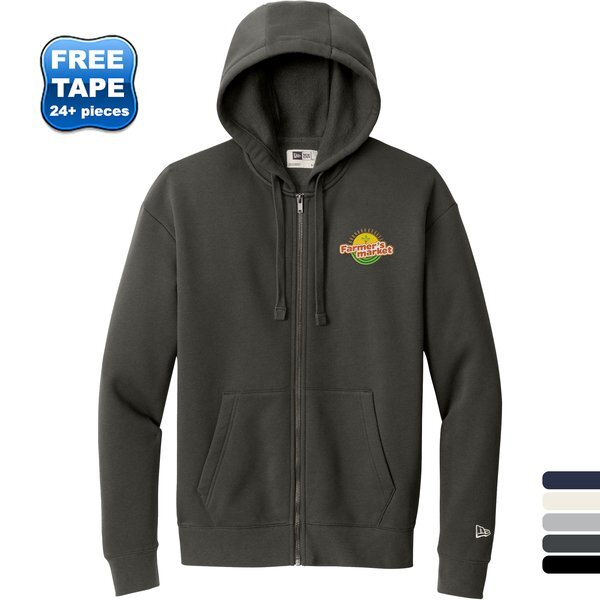 New Era® Heritage Fleece Combed Cotton/Poly Full-Zip Unisex Hoodie