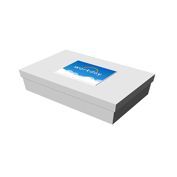 White Deluxe Gift Box, 19" x 12" x 6"