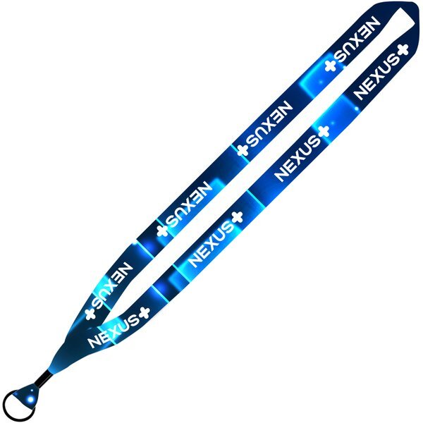 Dye-Sublimated Lanyard with Metal Crimp & Metal Split-Ring, 3/4"