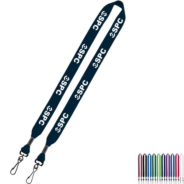 Cotton Double Swivel Hook Lanyard, 3/4"