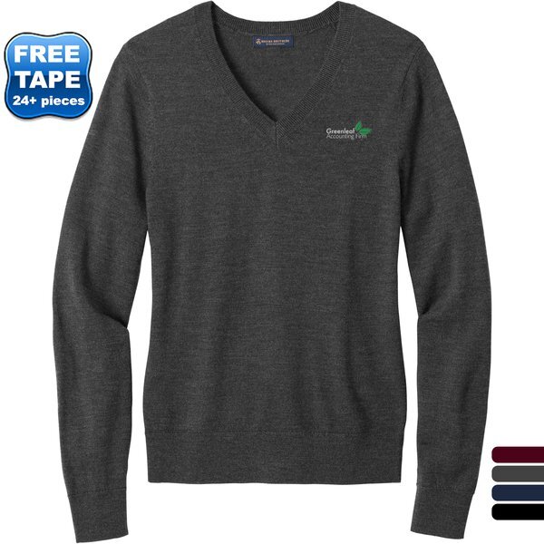 Brooks Brothers® Washable Merino Wool V-Neck Ladies' Sweater