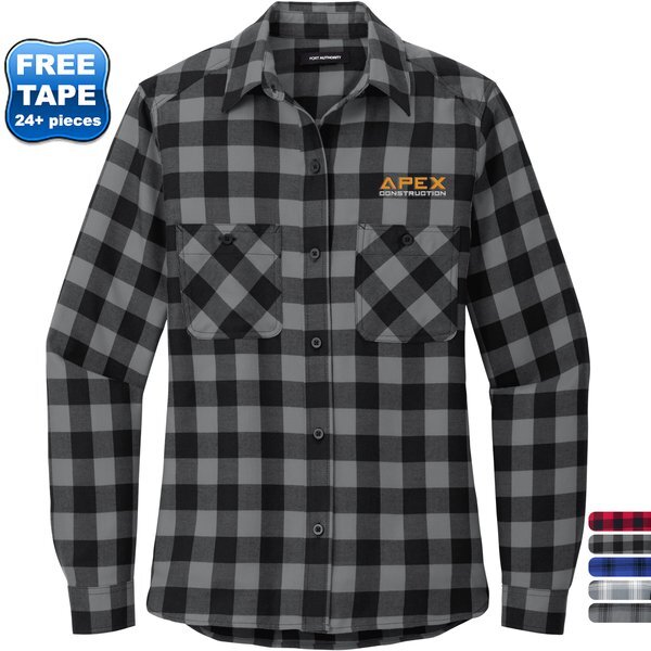 Port Authority® Plaid Cotton/Poly Flannel Ladies' Shirt