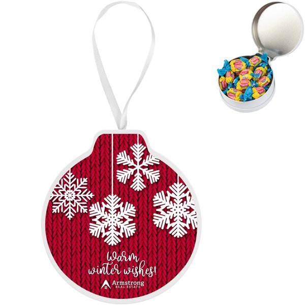 Full Color Ornament Tin w/ Double Bubble Gum