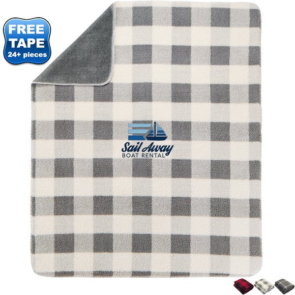 Port Authority® Double-Sided Sherpa Plush Blanket, 50" x 60"