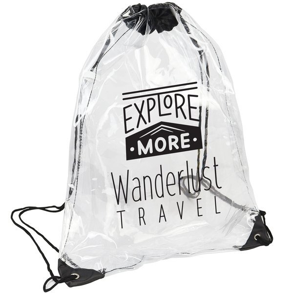 Diamond Clear TPU Drawstring Backpack