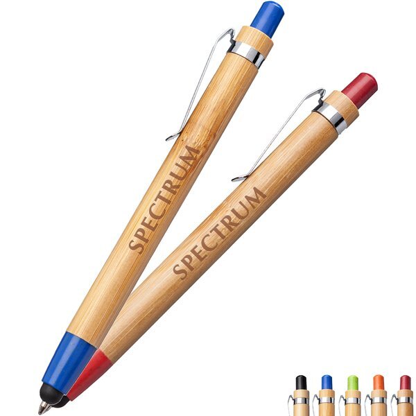 Twain Retractable Bamboo Stylus Pen